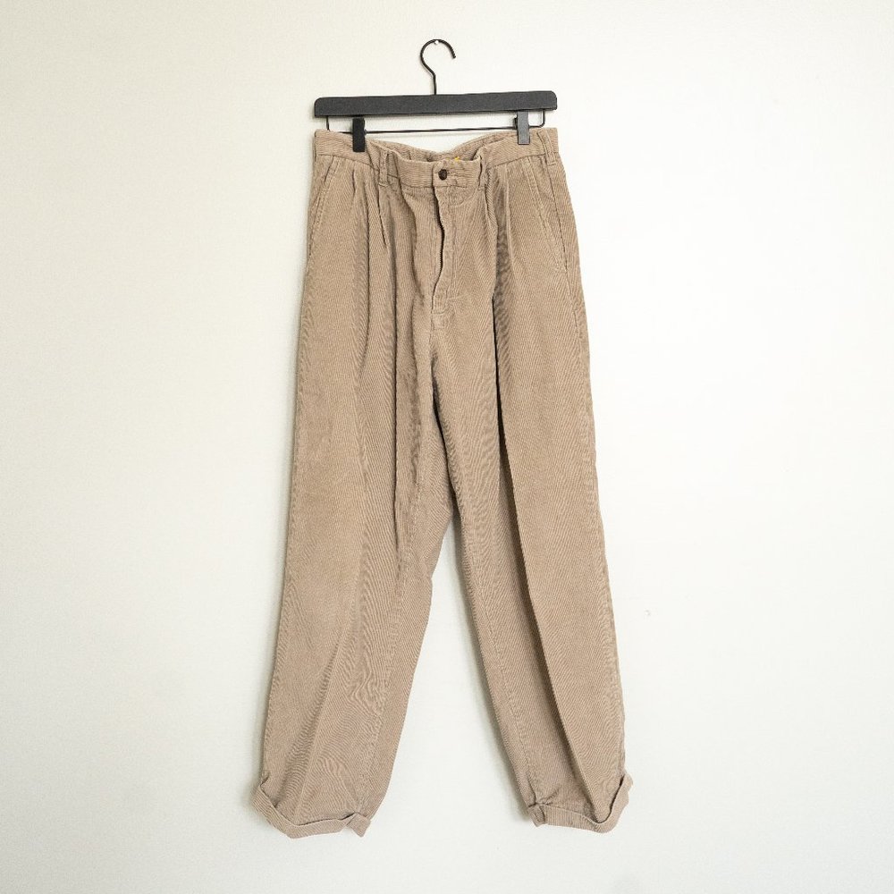 SOLD! Duck Head Corduroy Pants Pleated Beige 34x32
